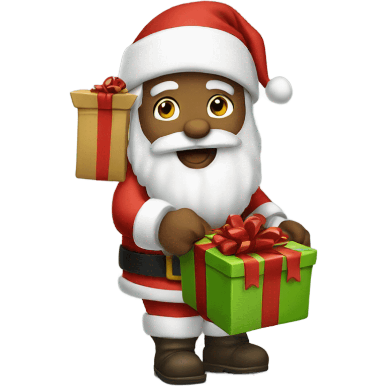 Santa giving presents  emoji