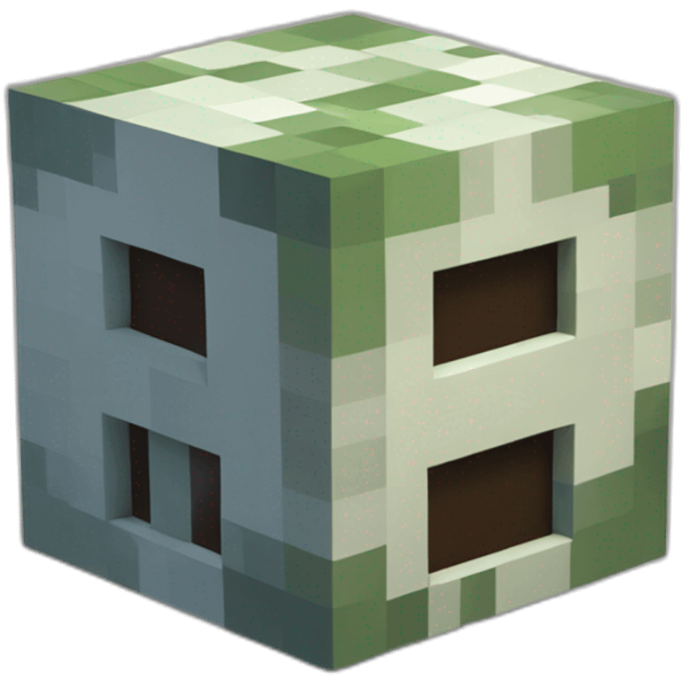 Cube minecraft de bedrock emoji