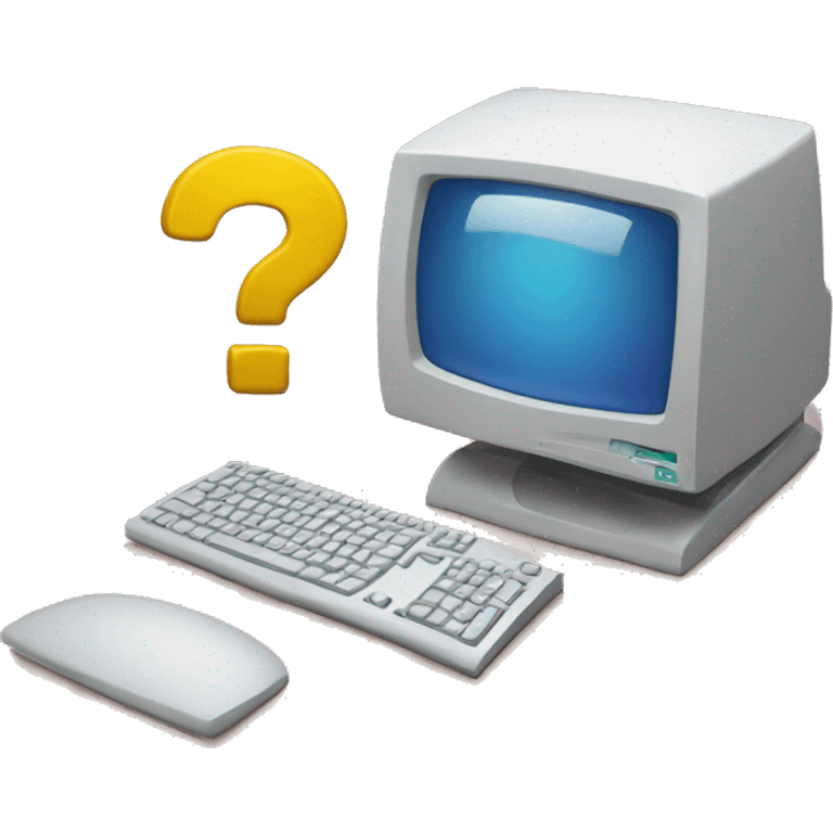 computer with a question mark on it emoji