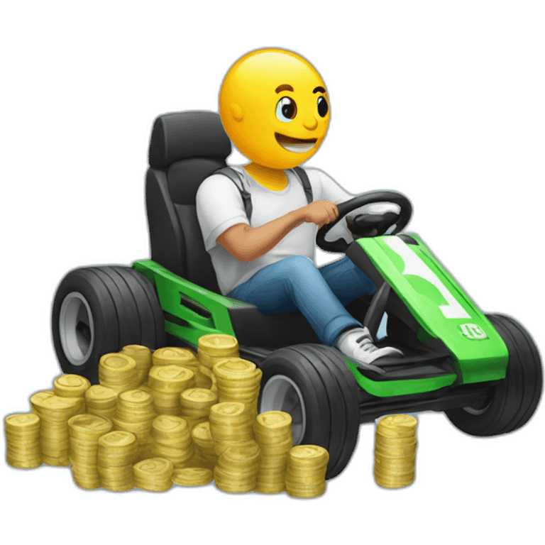 kart with a money bag emoji