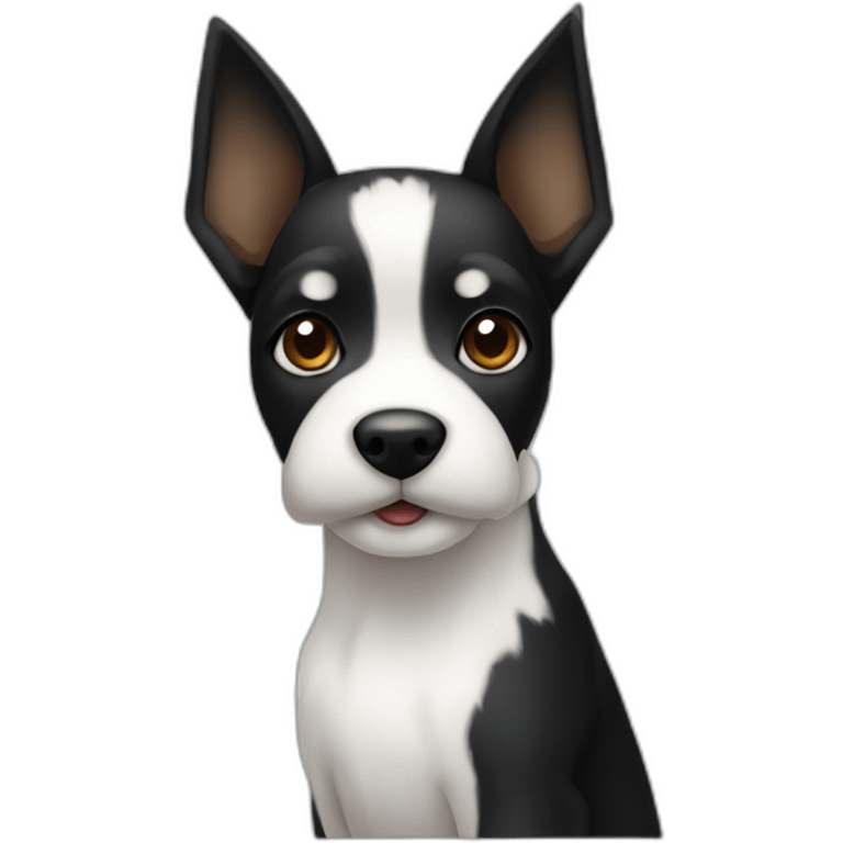 black and white terrier with pointy ears emoji