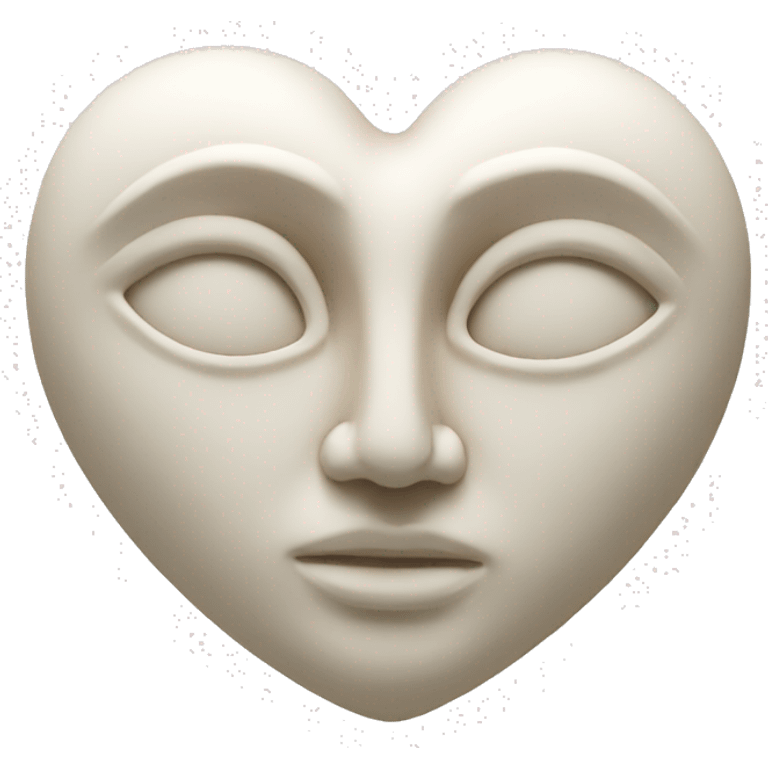 Ancient Greek Heart Sculpture, Off-white emoji