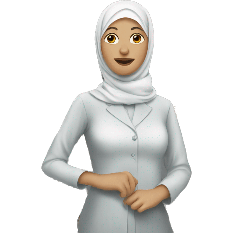 White women with hijab emoji