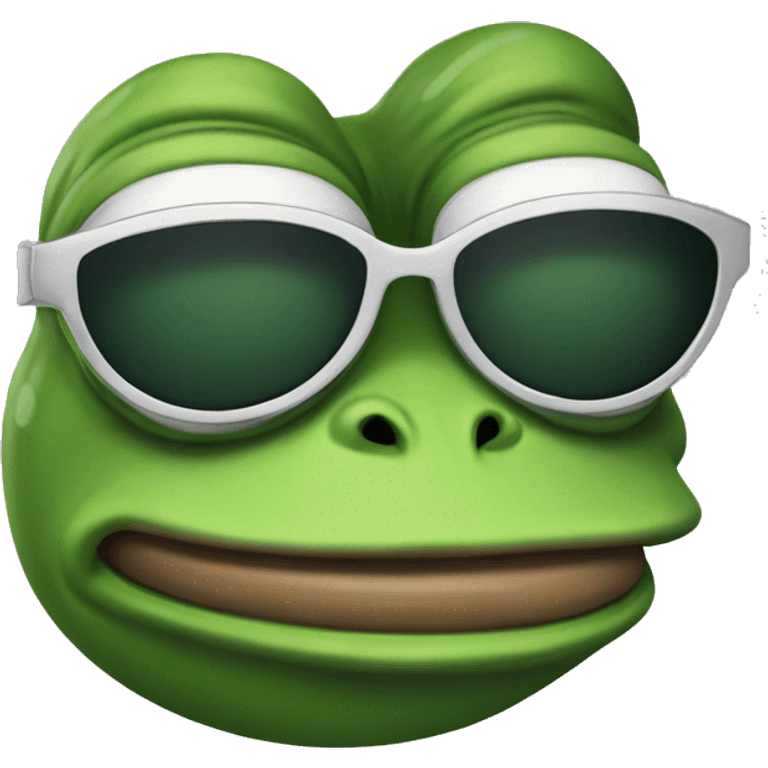 Pepe the frog looking cool emoji