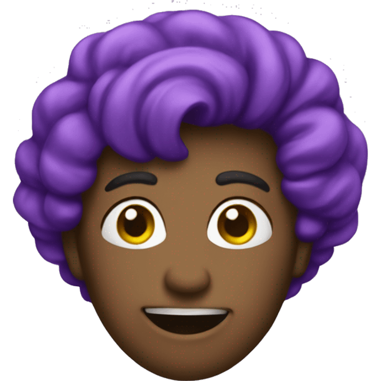 a poop of color purple emoji