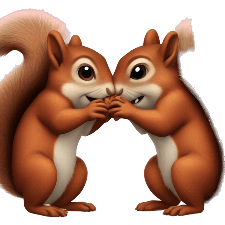 Two kissing squirrels emoji