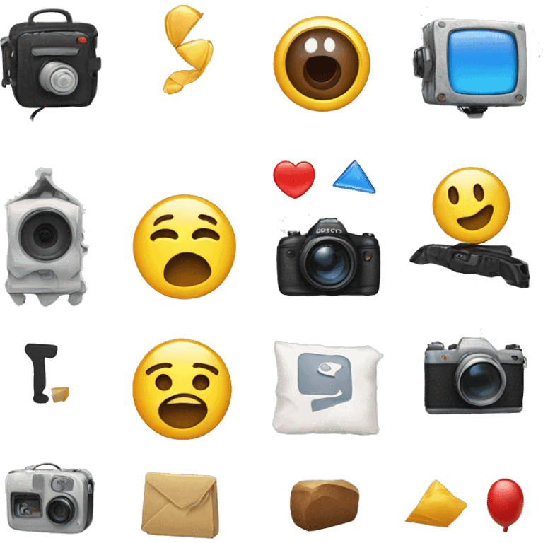 An emoji representing challenge videos, featuring various elements like a camera, a play button, and fun challenge icons, showcasing the exciting and competitive nature of these videos emoji