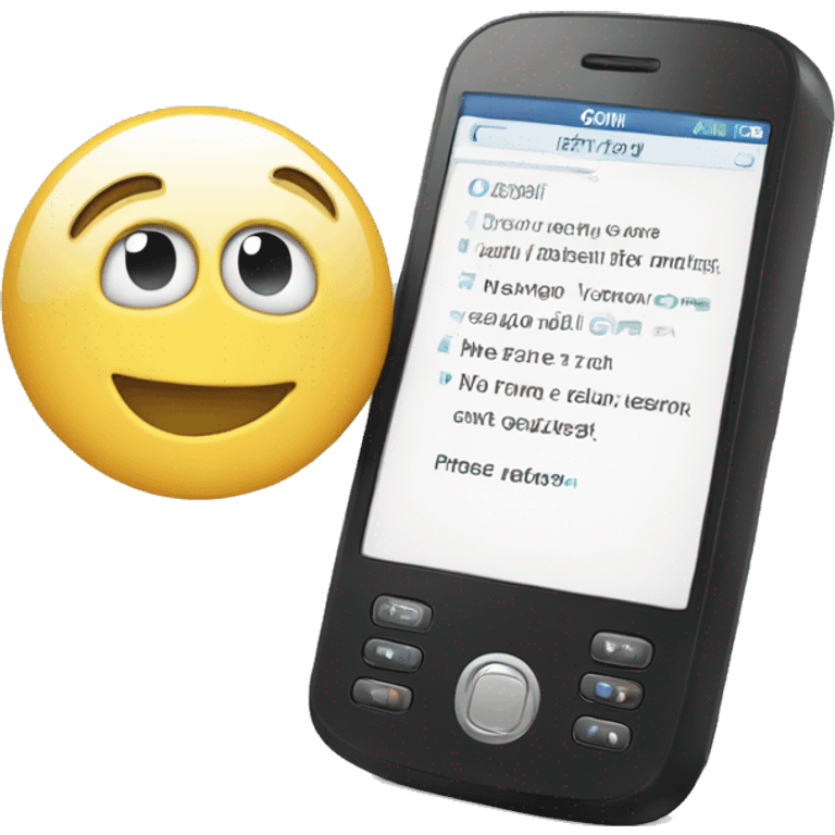 a phone with call to action n a creen emoji