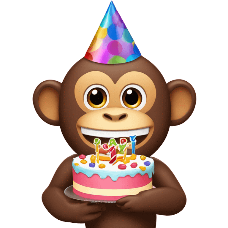 birthday monkey emoji