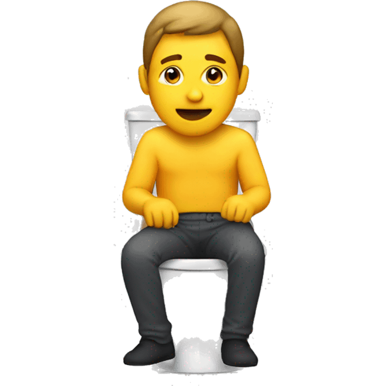 Person sitting on toilet emoji