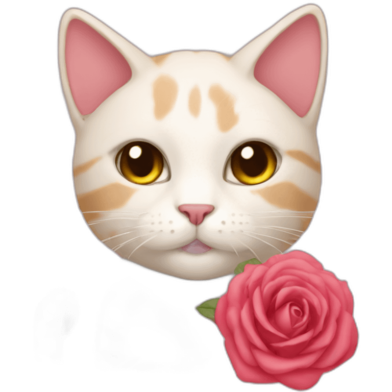 Rose cat emoji