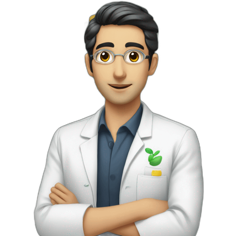 Siamak Badie pharmacist iranian young short hair emoji