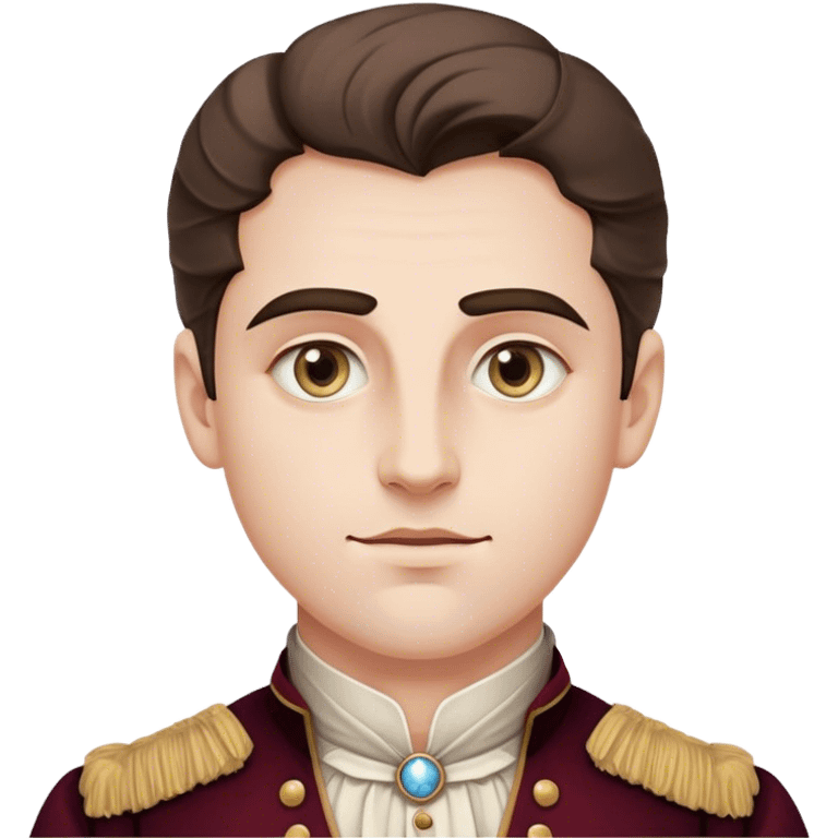 Cinematic Realistic Chopin Portrait Emoji, depicted as an introspective composer with expressive eyes and period attire, rendered with rich textured detail and soft classical lighting that captures his emotive musical genius. emoji