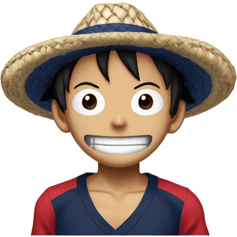 Straw hat Luffy from one piece wearing Houston Texans jersey emoji