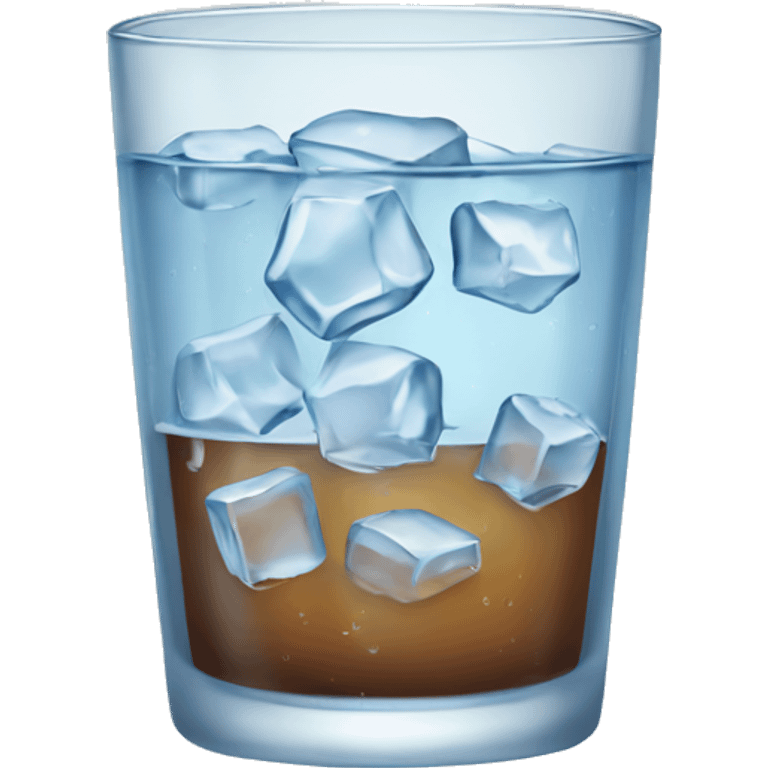 Glass of ice water emoji