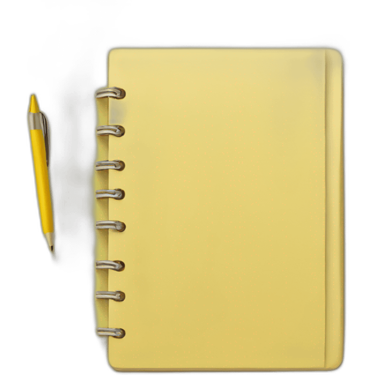 notebook with yellow paper emoji