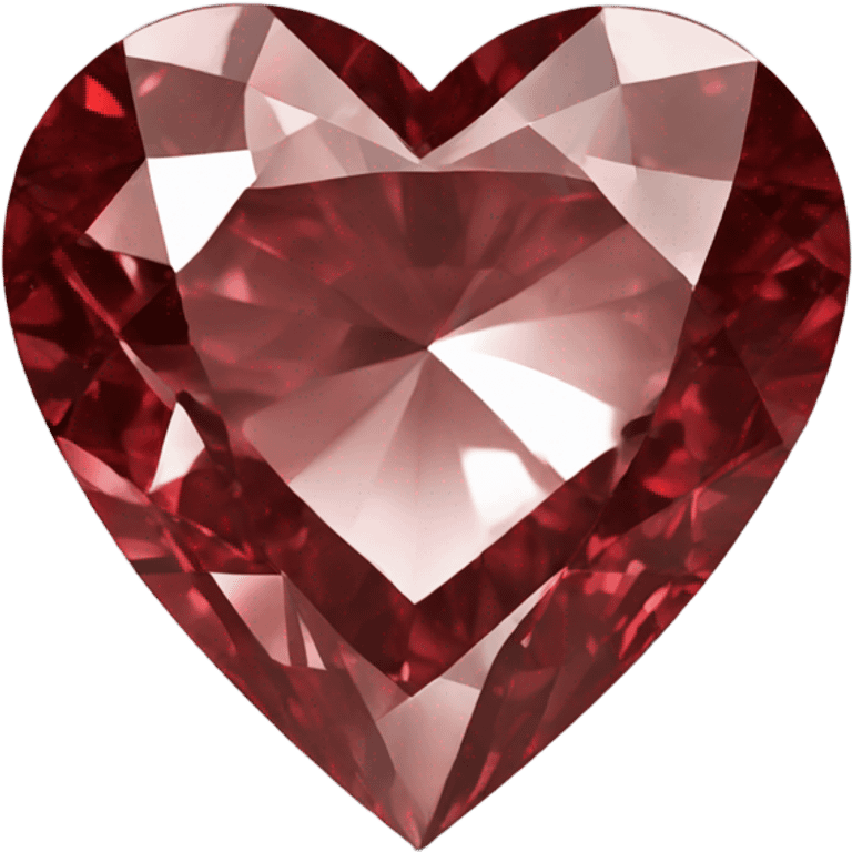 Heart shaped 56-carat red diamond emoji