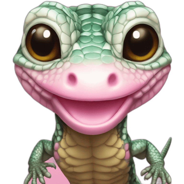 tegu lizard pink emoji