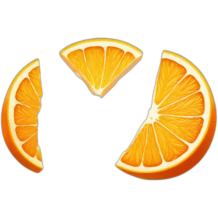 sliced orange with an orange gradient emoji