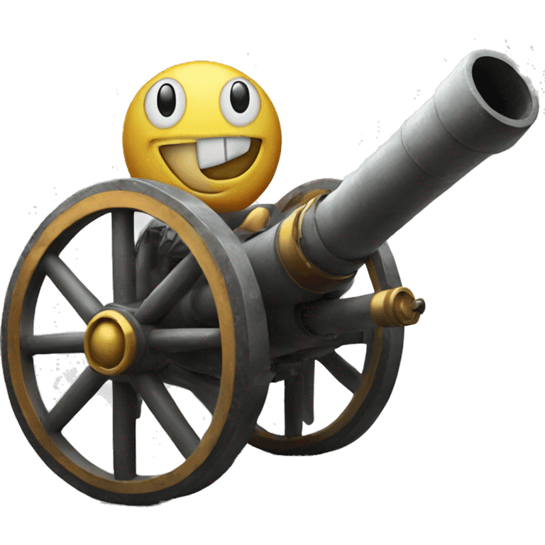 Smiley face with cannon  emoji