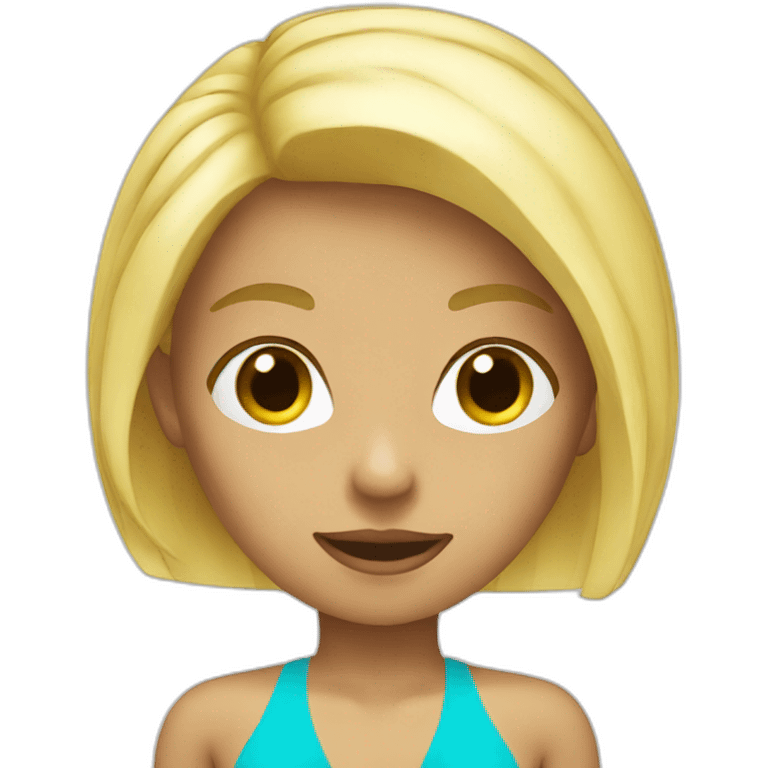 blonde girl bikini emoji