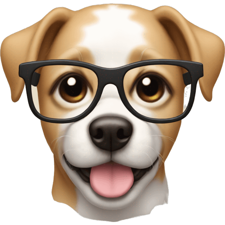 Dog with eyewear square glasses  emoji