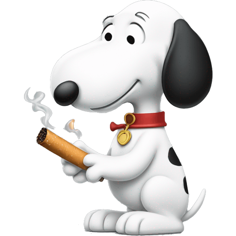 snoopy holding cigarette  emoji