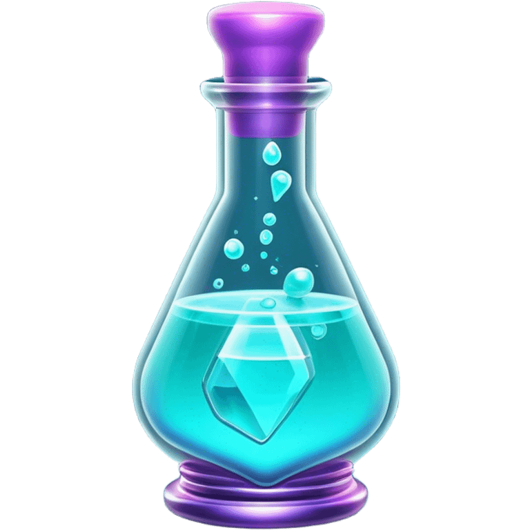 Clash of Clans aesthetic: Cinematic Playful Sci-fi Health Potion Emoji, rendered in a 3D vector-style similar to standard emojis with minimal shading and bold, simplified shapes. A compact, futuristic vial with a glowing neon liquid and sleek contours, softly glowing with a healing cosmic charm. Simplified yet unmistakably iconic, highly detailed and consistent, glowing with a soft radiant glow and high shine. Stylized with a touch of futuristic alchemy and a soft glowing outline, capturing the essence of a vital energy elixir with a playful, interstellar spirit! emoji