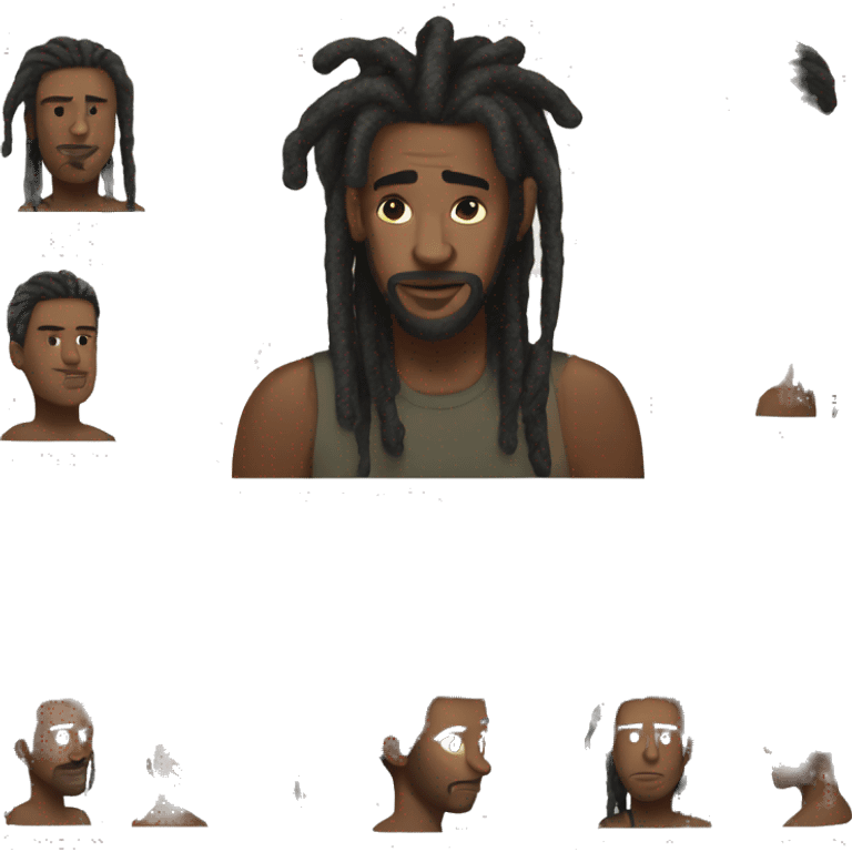 Dread loc black man  emoji