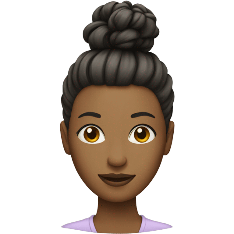 woman with top knot emoji