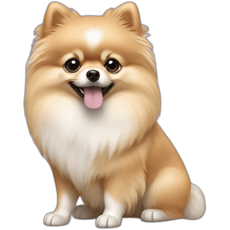 Pomeranian white emoji