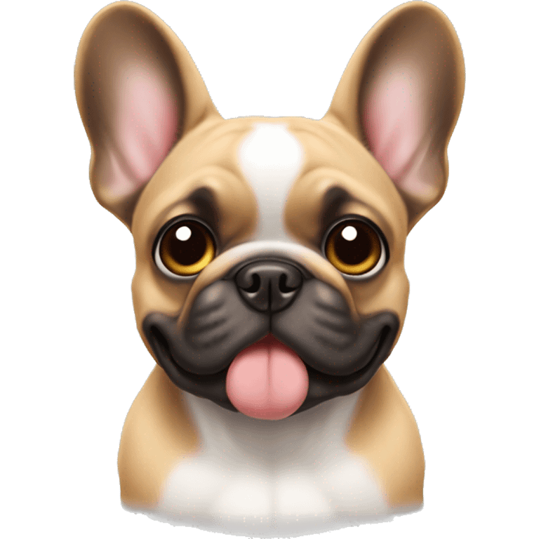 Super cute Frenchie with big ears emoji