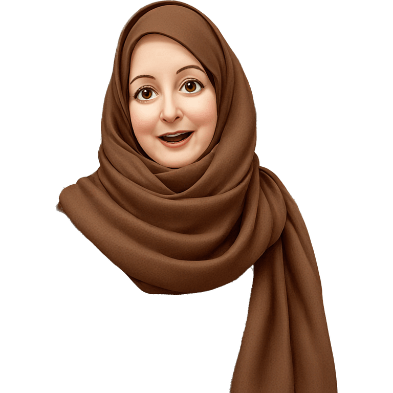 girl smiling with scarf emoji