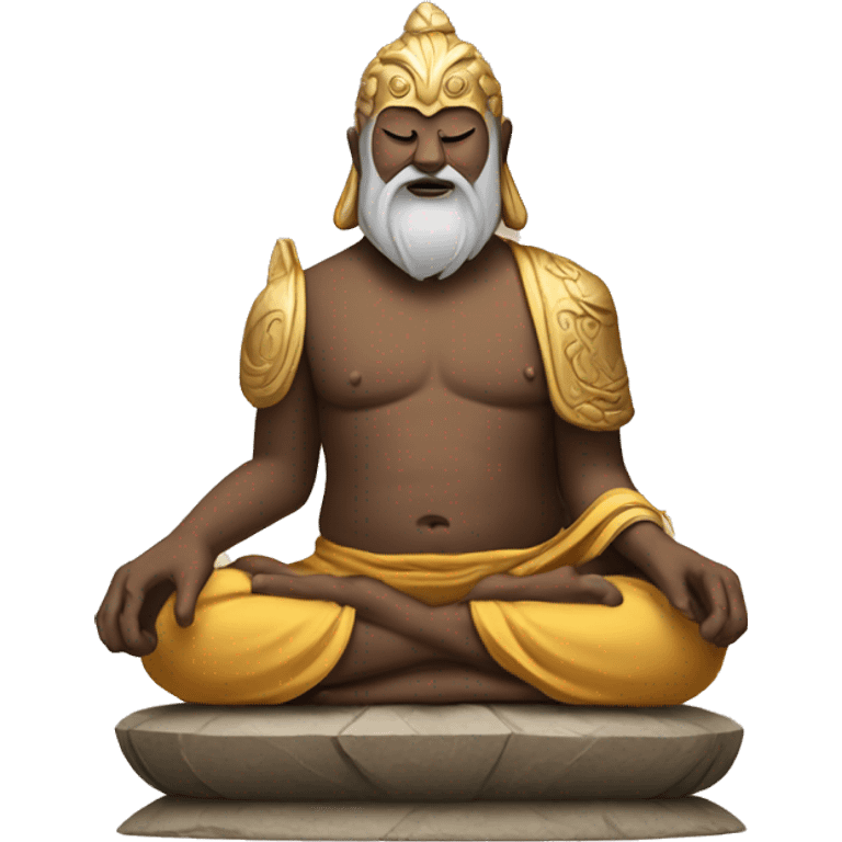 Budda is meditating with head of Odin emoji