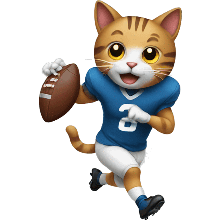 Cat playing football emoji