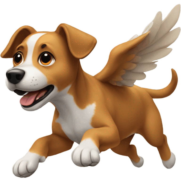 Dog flying emoji