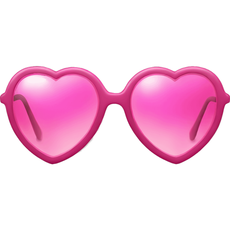 pink heart shaped sunglasses emoji