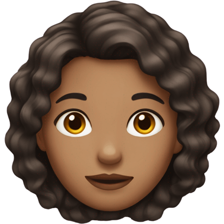 a girl with dark brown wave hair emoji