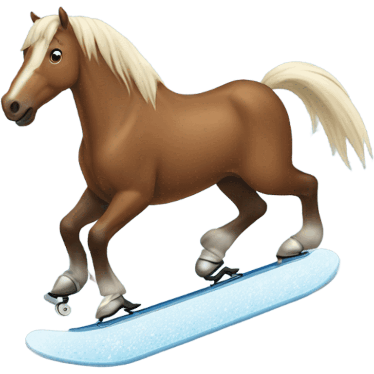 Horse ice skating emoji