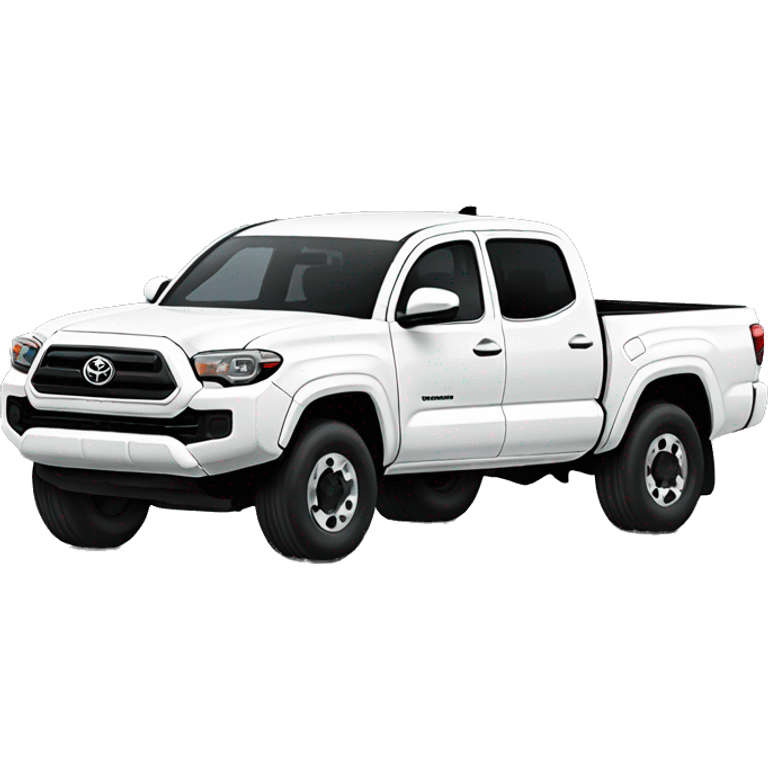 White toyota tacoma style pickup truck emoji