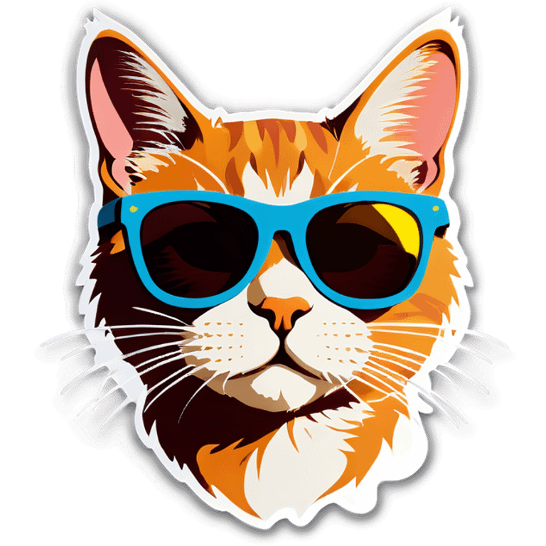 Cat with sunglasses emoji