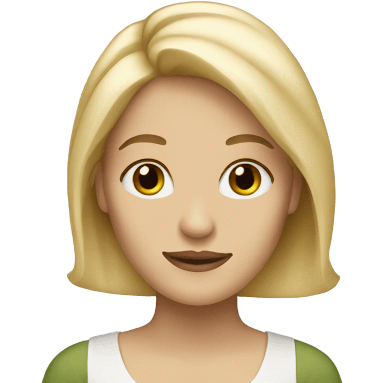 Pretty white blonde woman emoji