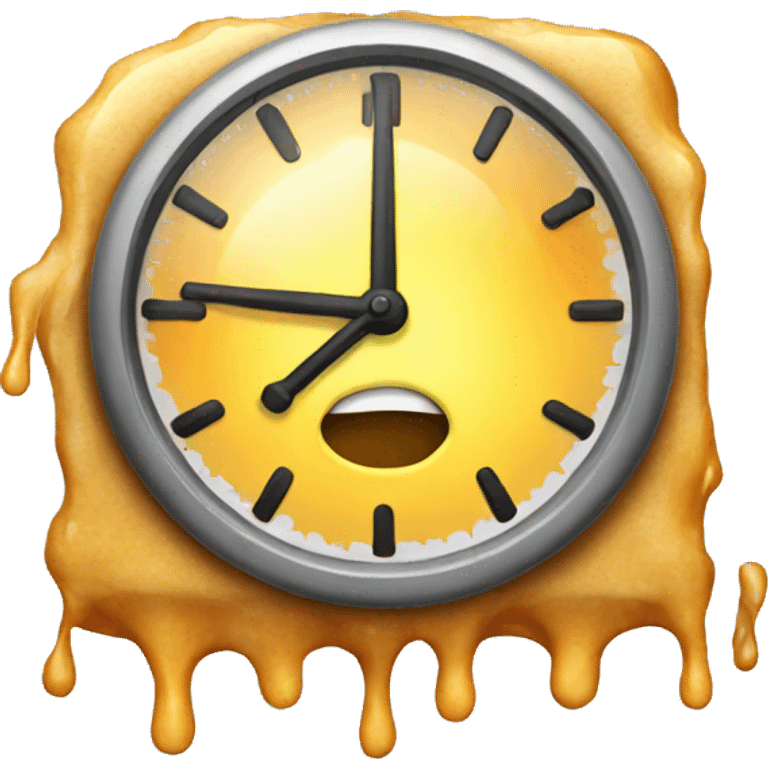 clock that is melting emoji