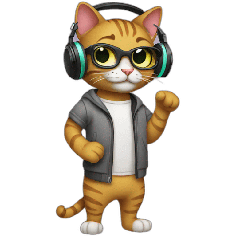 dj cat emoji