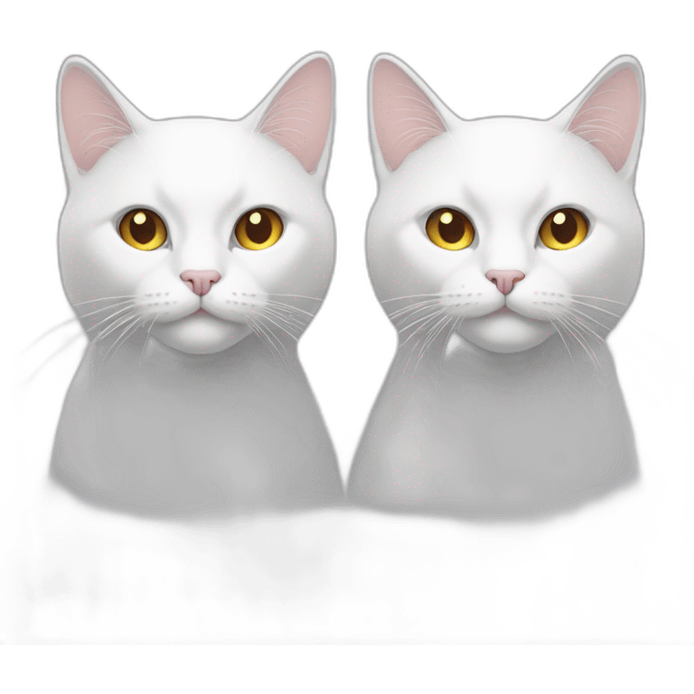 two white laser cats emoji