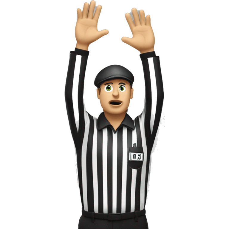 Referee touchdown signal  emoji