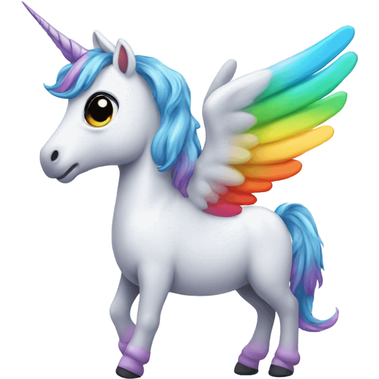 Rainbow unicorn with wings emoji