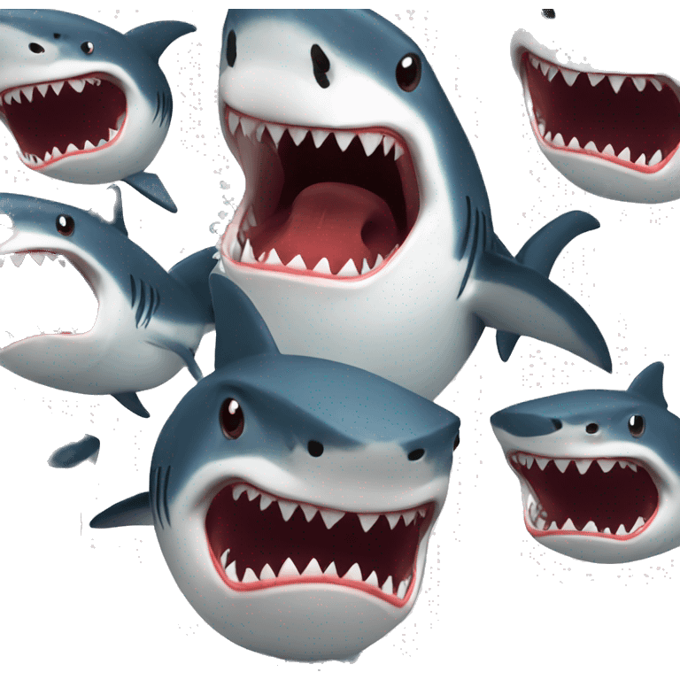 A shark angry emoji