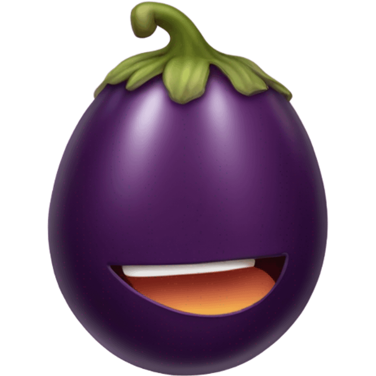 eggplant in peach  emoji