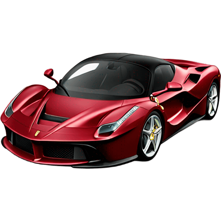 Burgundy Ferrari La Ferrari front emoji